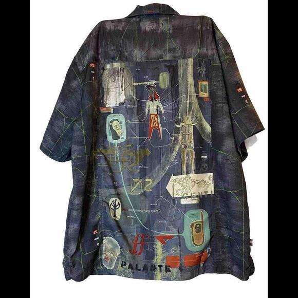 Eckō Unltd Short Sleeve Grey Button Up Xl Men’s Complex Graphic - Picture 9 of 9